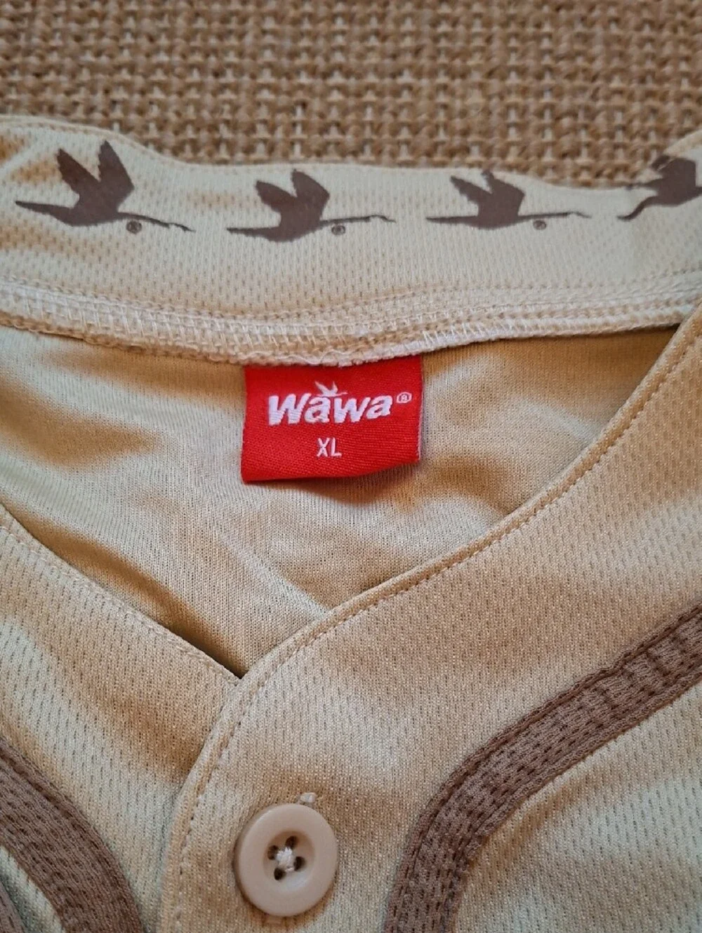 Retro Wawa Kids Beige Baseball-Style Jersey